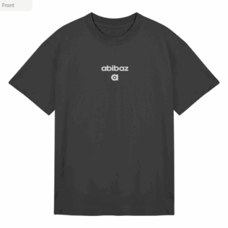 abibaz Heavy Black T-Shirt With Front/Back Logo